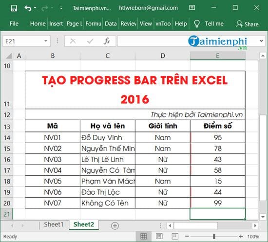 cach tao progress bar trong excel thanh tien trinh co dieu kien 2