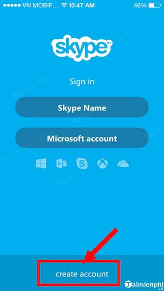 Cách tạo tài khoản Skype trên iPhone
