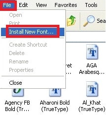 them font chu vao word