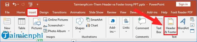 Cách thêm Header và Footer vào Slide PowerPoint