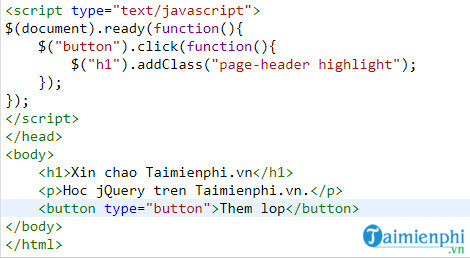 Cách thêm và xóa các lớp CSS bằng jQuery