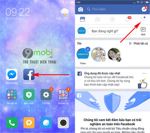 cach thoat nick facebook messenger tren dien thoai iphone android 2