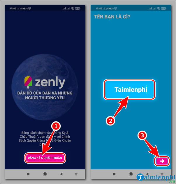 Cách tìm trái tim bạn trên Zenly Android