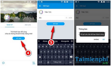 cach tim ban tren zalo cho android