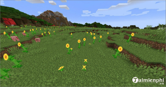 dandy in flowers in Minecraft