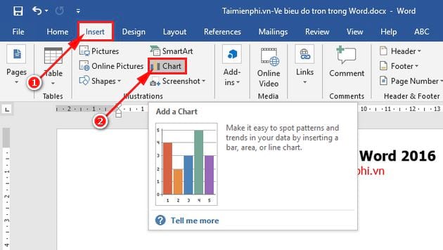 Hướng Dẫn Vẽ Biểu đồ Tròn Trong Word 2016