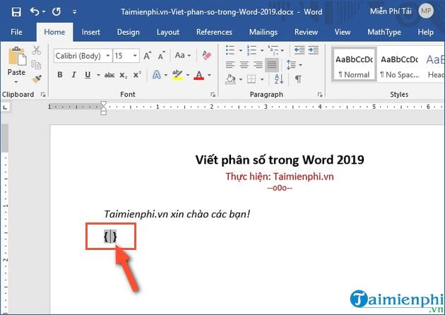 cach viet phan so trong word 2019 2
