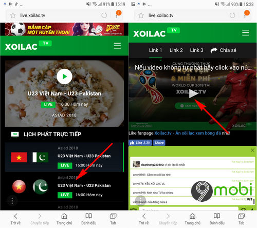 cach xem asiad tren dien thoai android iphone 2