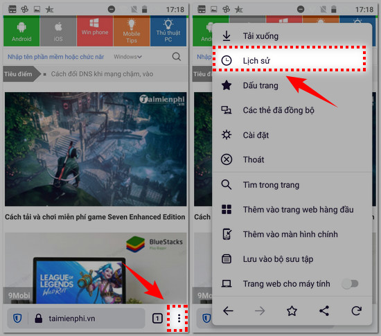 cach xoa lich su duyet web tren firefox cho dien thoai 2