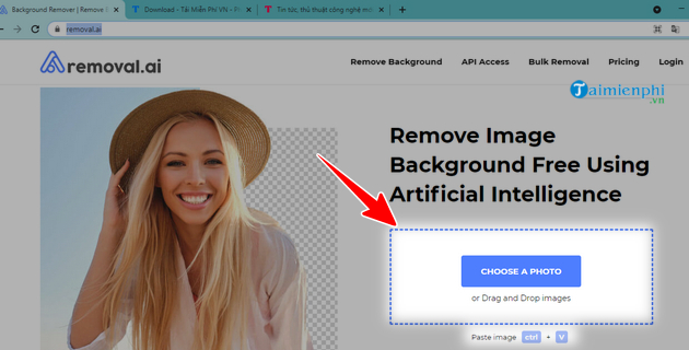 Cách xóa nền ảnh background bằng Removal.ai, tách phông online