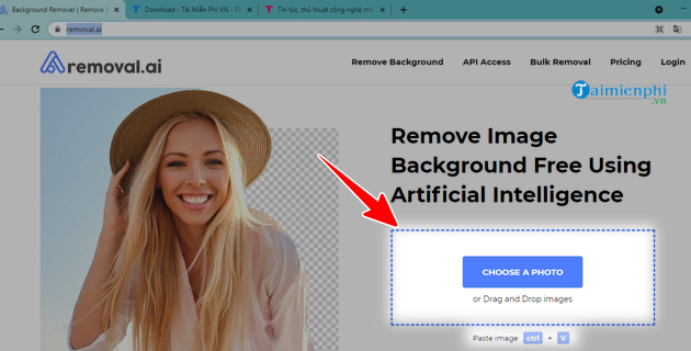 Cách xóa nền ảnh background bằng Removal.ai