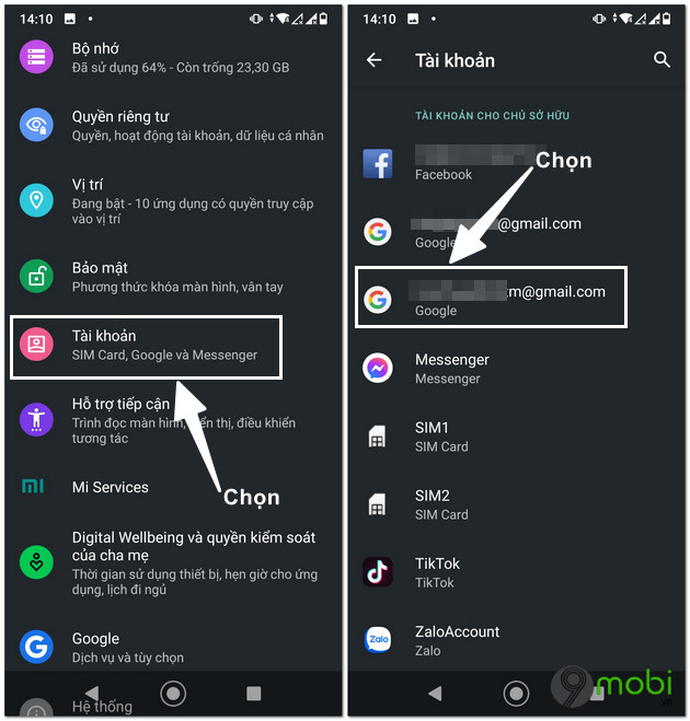 cach xoa tai khoan google tren dien thoai android 2