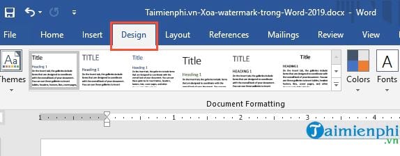 cach xoa watermark trong word 2019 2