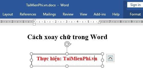 cach xoay chu trong word 2