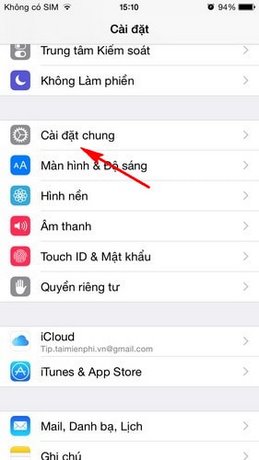 cai dat ngay cho iPhone 6