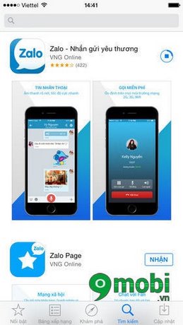 cai dat zalo iphone