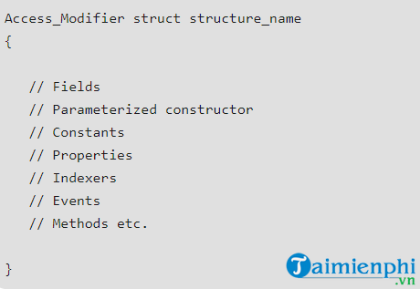 Cấu trúc (structure) trong C#