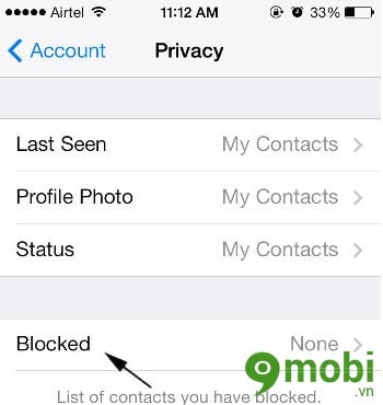 chặn tin nhắn WhatsApp trên iOS 8