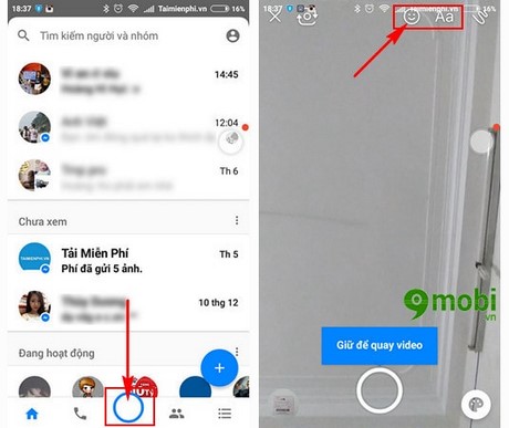 cach chen hieu ung vao anh tren Messenger