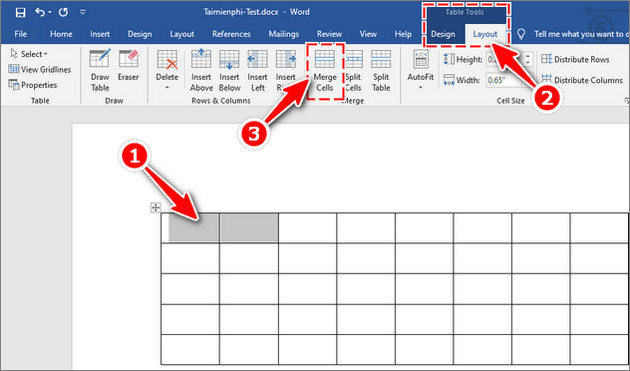 Chia và gộp ô cho các Table, bảng biểu trong Word