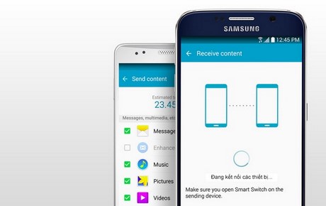 Chuyển dữ liệu từ điện thoại Samsung cũ qua Galaxy S6 bằng Smart Switch