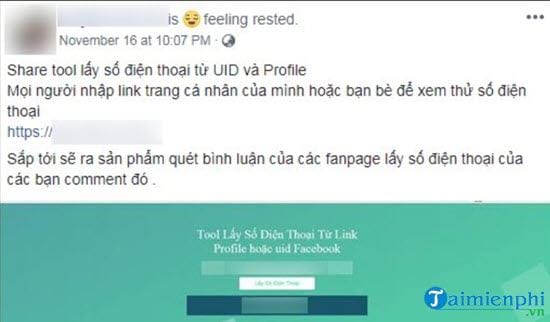 co nen dung tool lay so dien thoai tren facebook khong 2