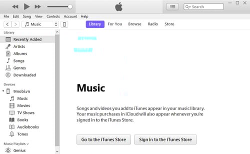 copy nhac vao iphone bang itunes