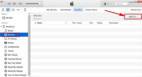Copy video vào iPhone, sao chép phim lên iPhone 5 6 bằng iTunes 12