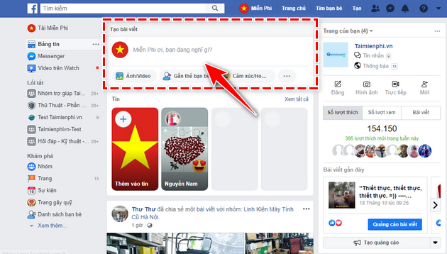 catching up on facebook post bai len facebook ca Nhan 2