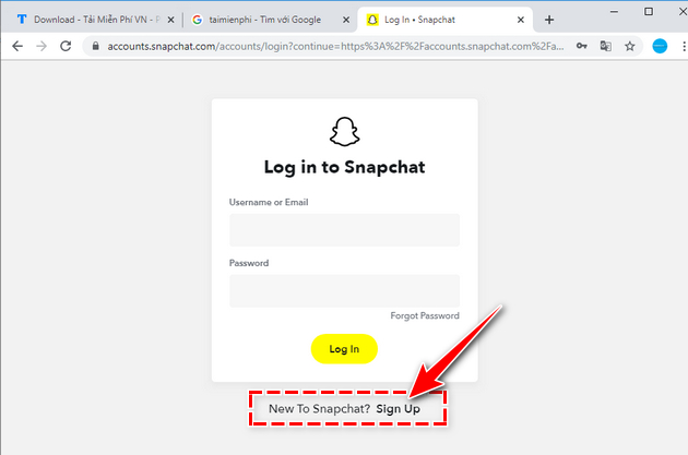 Đăng ký Snapchat, tạo tài khoản Snapchat