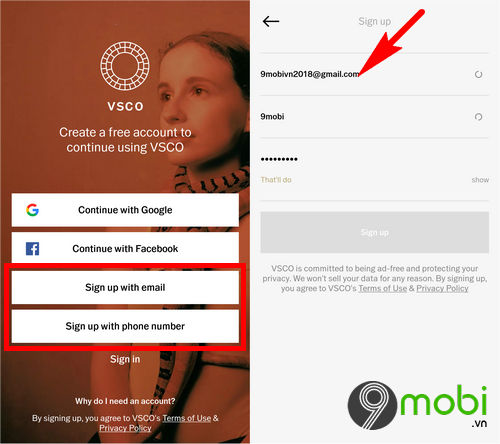 dang ky vsco tao tai khoan vsco chinh sua anh 2