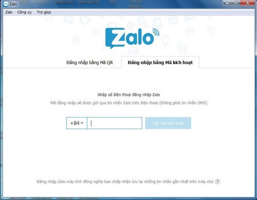 Cách sử dụng Zalo trên PC, đăng nhập Zalo bằng mã kích hoạt