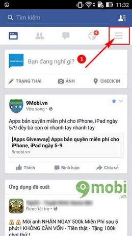 cach dang xuat tai khoan Facebook cho Android