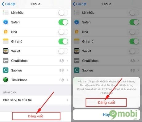 sua loi khong the sao luu du lieu len icloud tren iphone 2