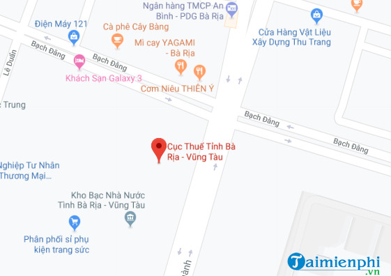 Địa chỉ chi cục thuế tỉnh Bà Rịa - Vũng Tàu