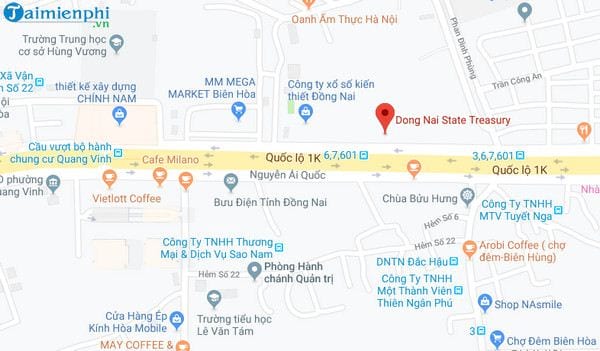 Địa chỉ kho bạc nhà nước tỉnh Đồng Nai