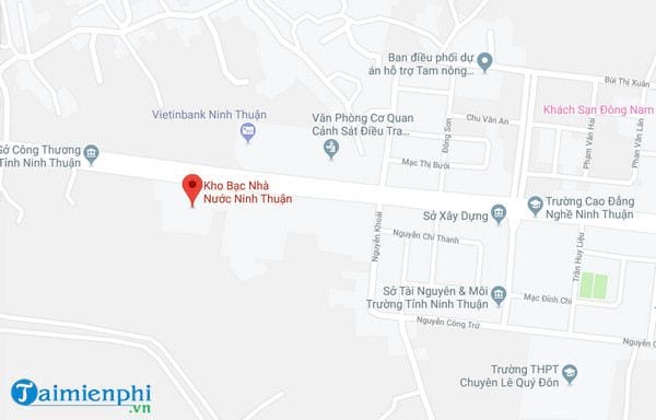 Địa chỉ kho bạc nhà nước tỉnh Ninh Thuận