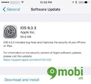 Download iOS 9.3.3, link tải iOS 9.3.3 tốc độ cao
