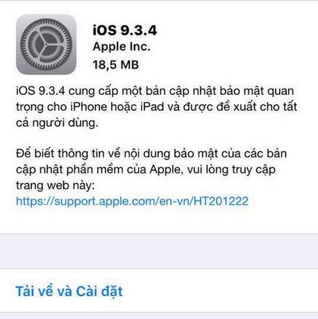 Download iOS 9.3.4, link tải iOS 9.3.4 tốc độ cao