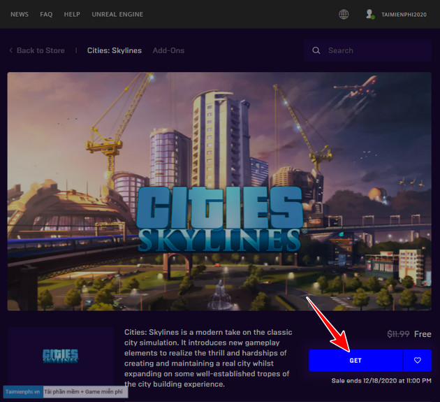 epic games store tang mien phi game cities skylines 2