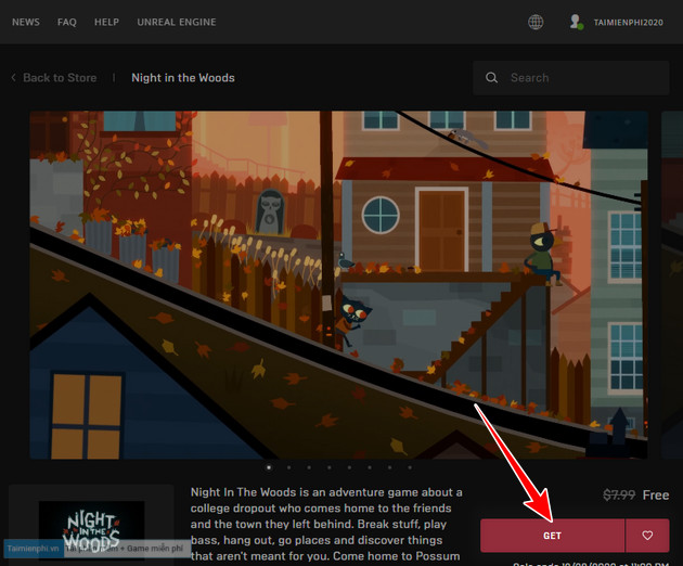 epic games store tang mien phi night in the woods 2