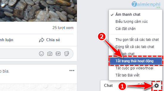 Huong dan cach tat tro chuyen chat Facebook