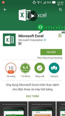excel cho android