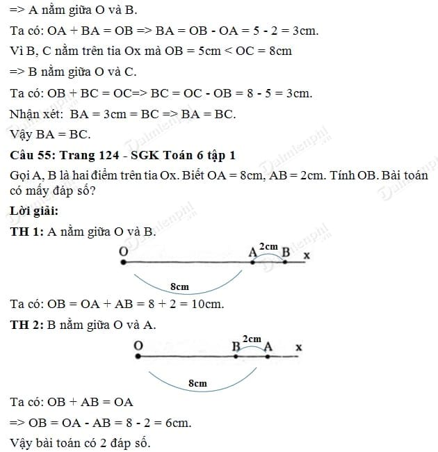 giai toan lop 6 ve doan thang cho biet do dai