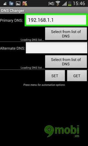 Đổi DNS trên điện thoại Android