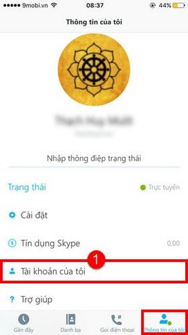 Đổi tên Skype, thay tên Skype, sửa tên Skype trên iPhone