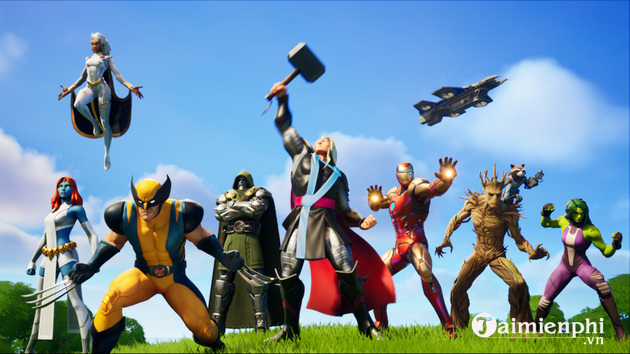gia nhap luc luong anh hung va nhan vat phan dien marvel trong fortnite chapter 2 season 4