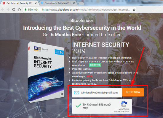 giveaway ban quyen mien phi bitdefender internet security 2019 2