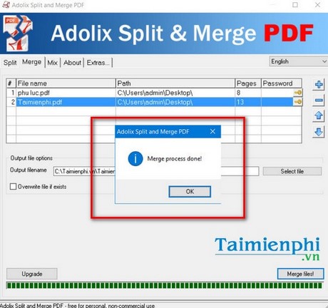Ghép file PDF bị lỗi “Merge process failed