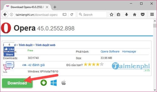 Cách cài Opera trên máy tính